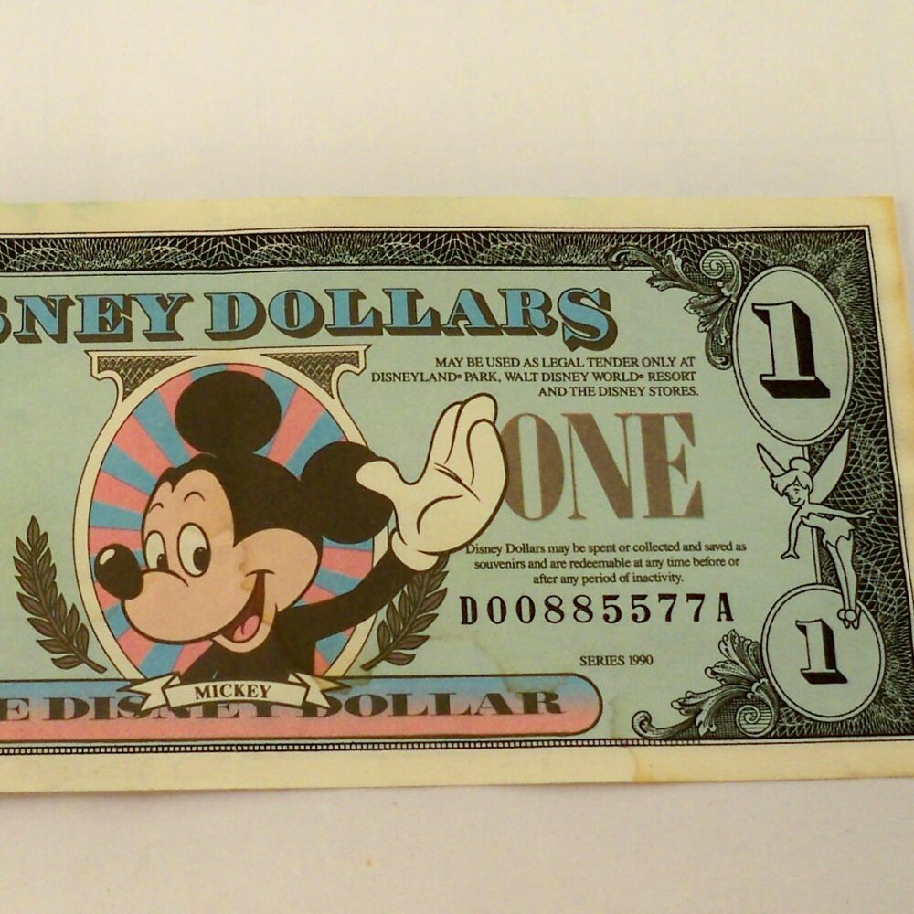 Disney Series 1990 Disney Dollar Vintage *Ephemera